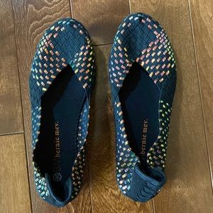 Bernie Mev loafer. Black with metallic flecks. In great condition.